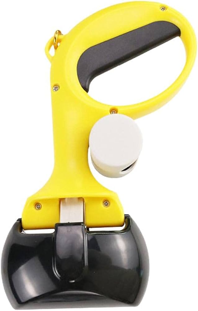 Pet Toilet Picker Portable Dog Poop Toilet Picker with Garbage Bag Pet Toilet Clip Outdoor Portable Garbage Cleaner Tool Dog Poop With Spring (Yellow)
