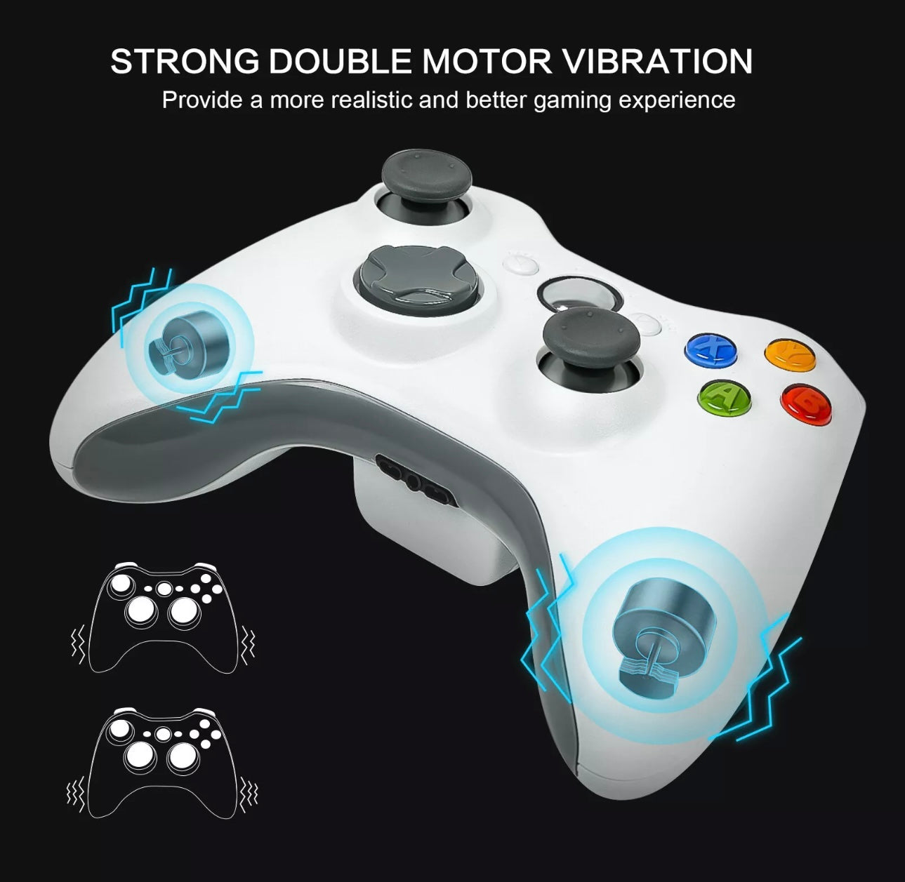 2X Wireless Controller For Microsoft XBOX 360 & 360 Slim 360E PC Console Gamepad