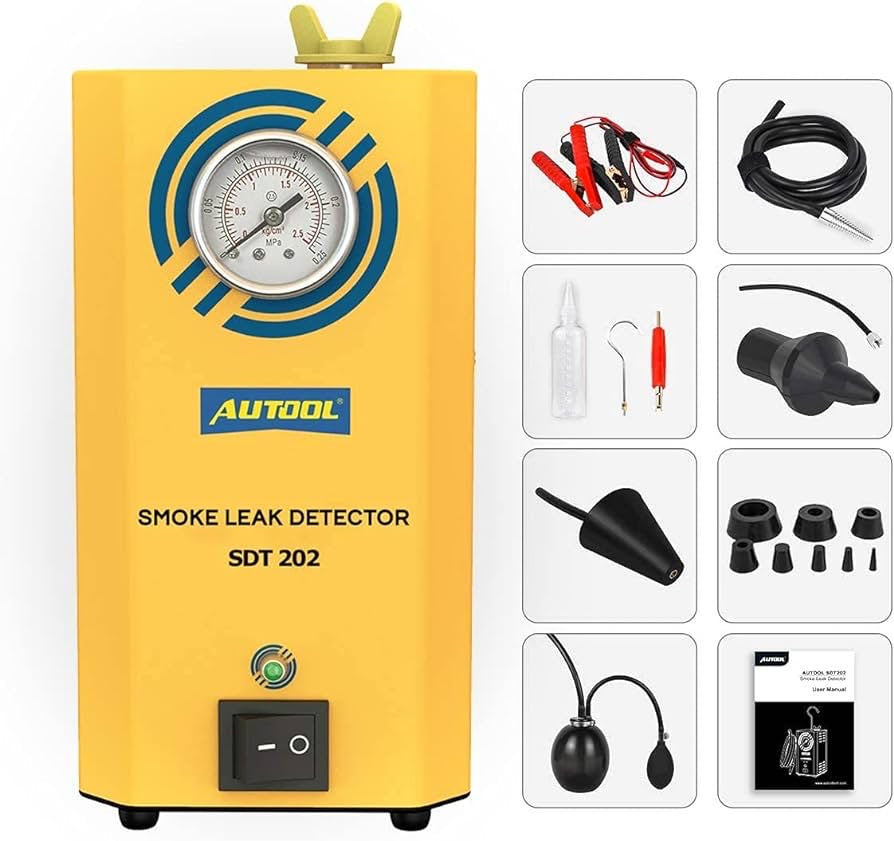 Smoke Leak Detectors Smoke Tester Automotive Fuel Leak Detectors EVAP Smoke Machine Leak Tester Pipe Leakage Tester for 12V Vehicles