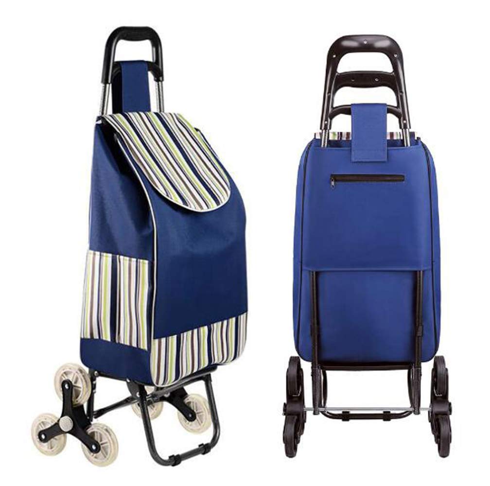 Shopping Trolley, Folding Shopping Cart on Wheels Large and Lightweight Utility with Swivel Front Wheels,Detachable Bag
