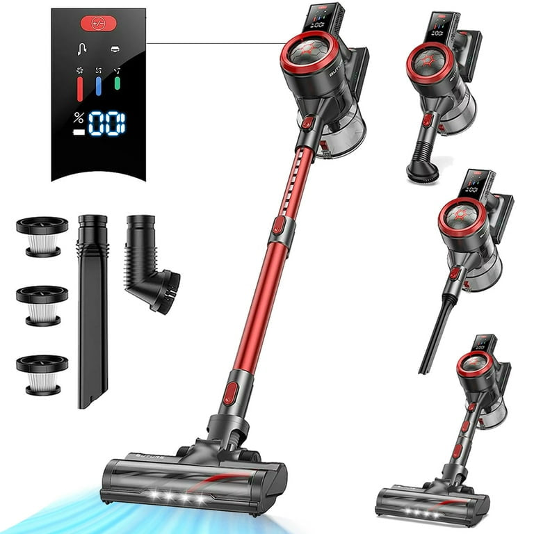 Cordless Vacuum Cleaner 450W 38KPA 55mins Runtime, Lightweight Cordless Stick Vacuum Cleaner LED Display for Carpet Floor Pet Hair