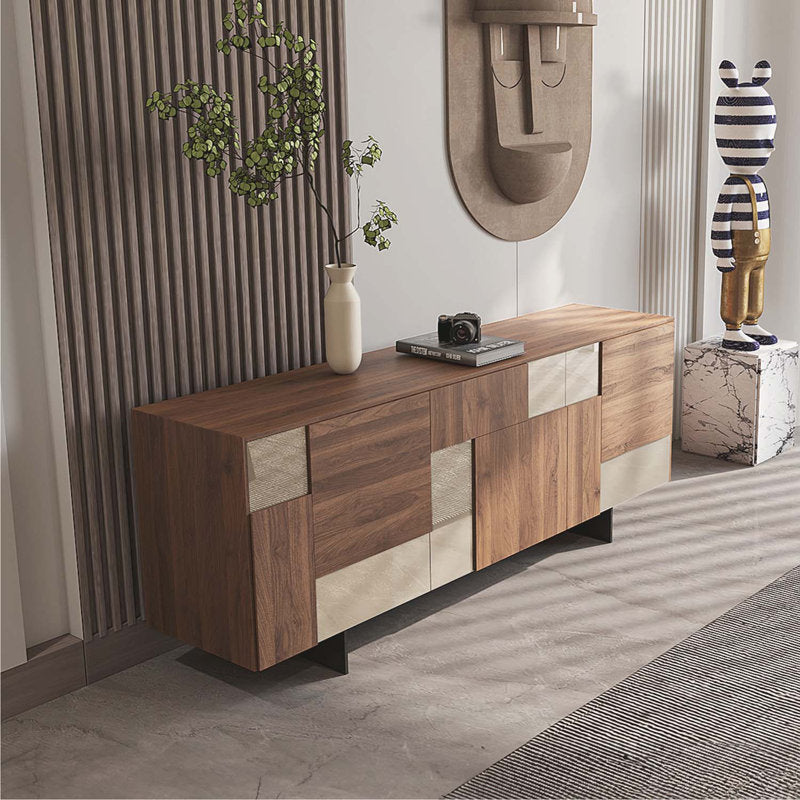 Modern Elegant Long Sideboard Buffet Cabinet 62.9''.TV Stand with Cabinet Stotage