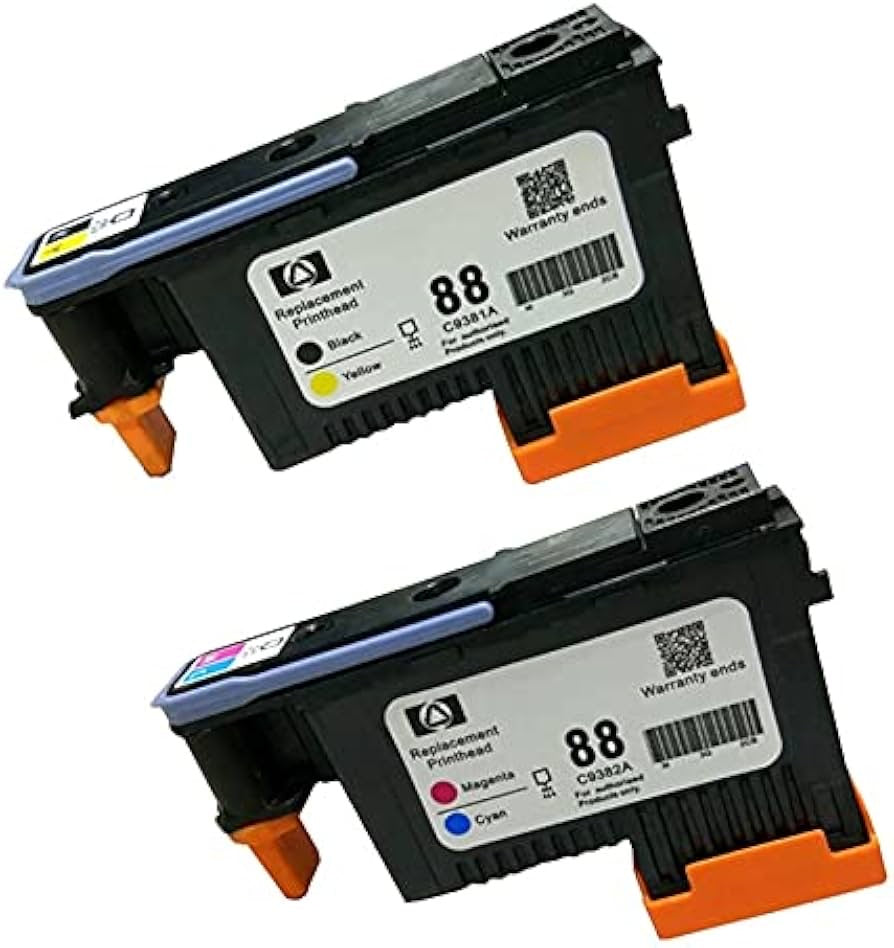 Inkpro Compatible HP 88 printhead Set C9381A C9382A for OfficeJet Pro K550 L7780 L7680