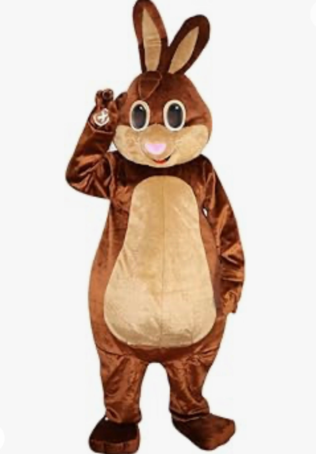 Brown Rabbit Costume Mascot Costume Plush with Mask for Adult Cosplay Party Easter Dress Up