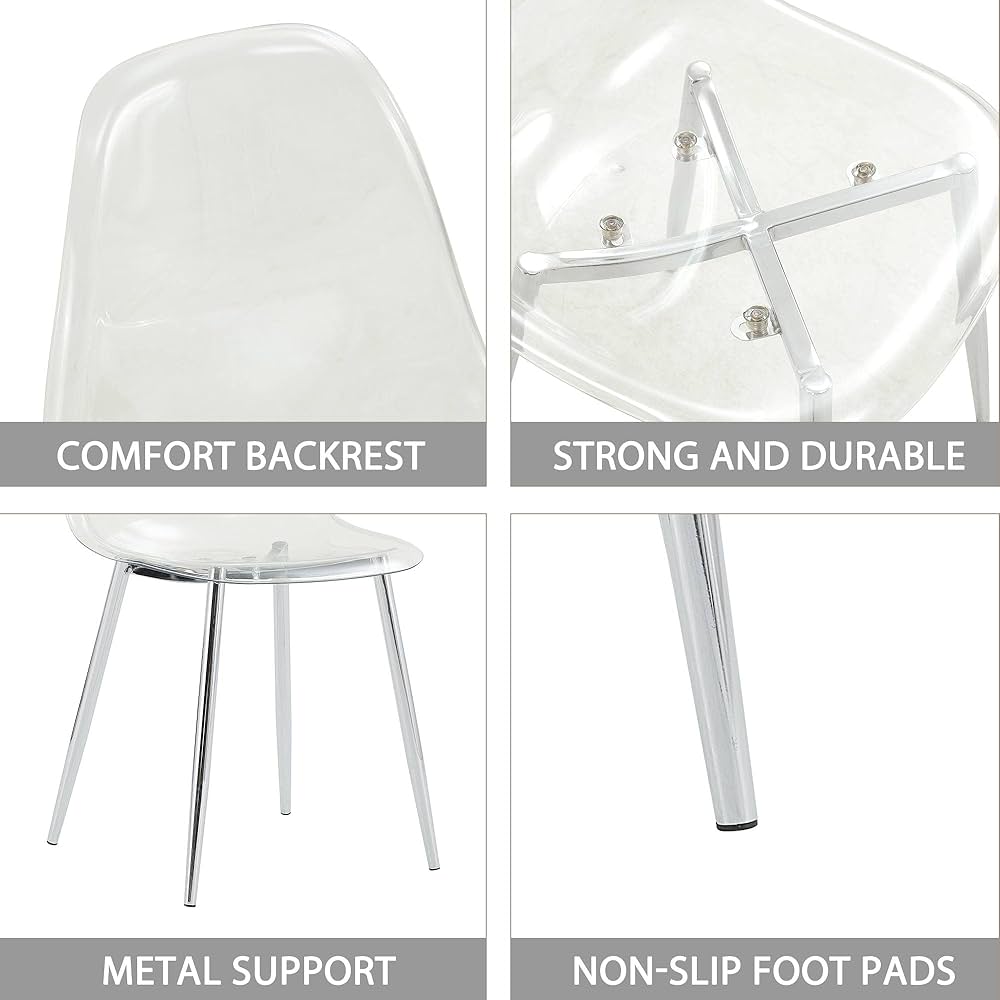 Modern simple transparent dining chair