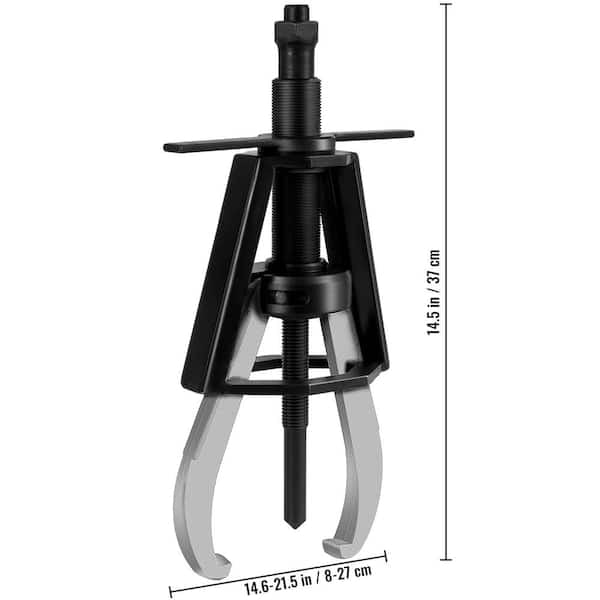 Gear Puller 2 Jaw Puller 6-Ton Manual Puller Removal 14-3/5 in. to 21-1/2 in., 3-1/5 in. to 10-3/5 in. for Slide Gear