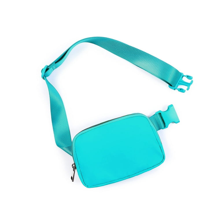 Unisex Mini Belt Bag with Adjustable Strap Small Waist Pouch for Workout Running Travelling Hiking，Aqua Blue