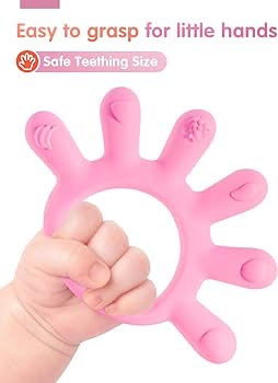 Teething Toys for Babies 0-6 Months|Teethers for Babies 6-12 Months|Food Grade Silicone Teething Relief Chew Baby Girl Toys|3 4 5 Months Old Developmental Baby Infant Toys Gifts