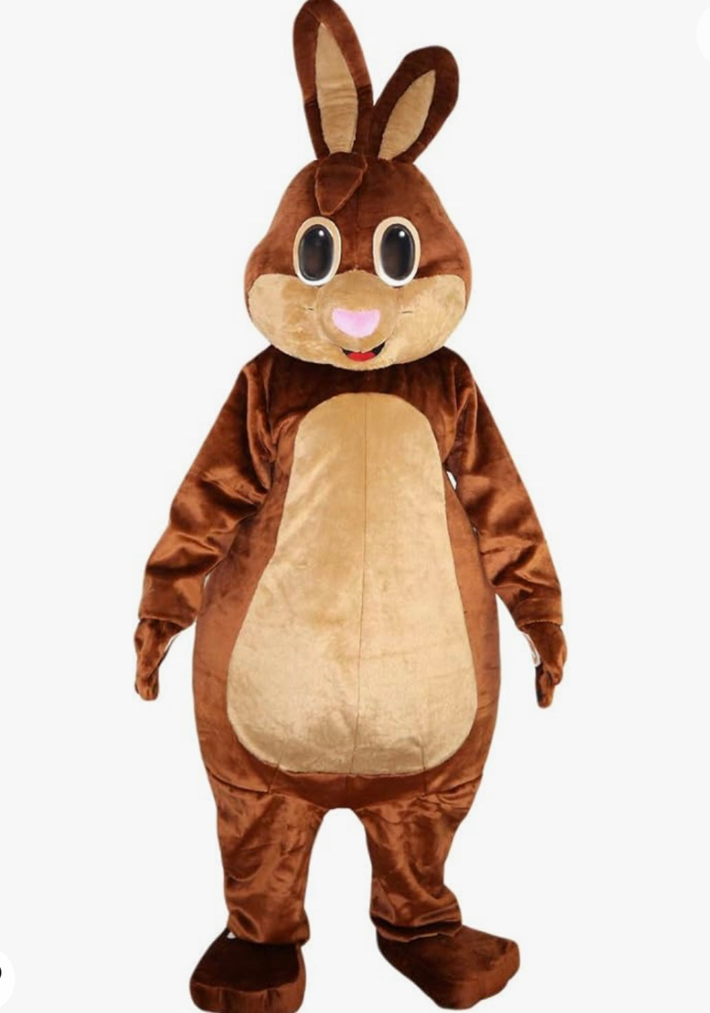 Brown Rabbit Costume Mascot Costume Plush with Mask for Adult Cosplay Party Easter Dress Up