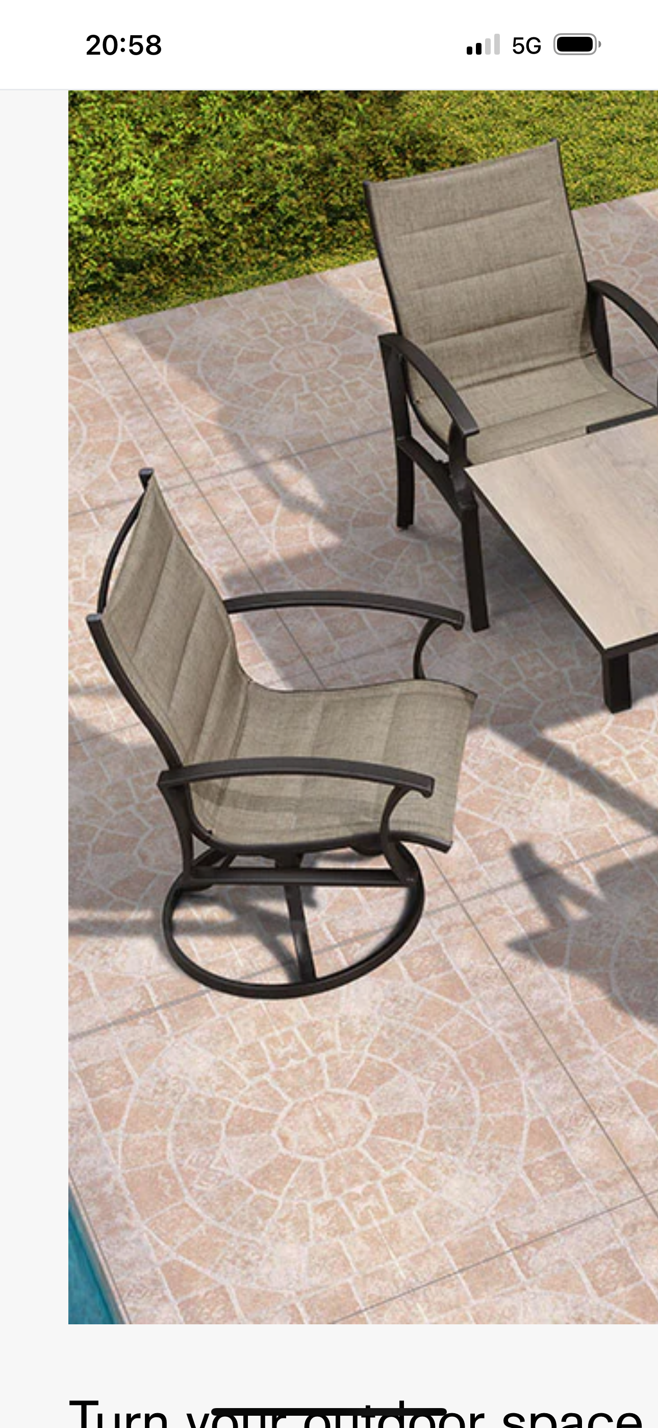 Purple Leaf 2-Pieces Steel Swivel Outdoor Patio Dining Textilene Chair