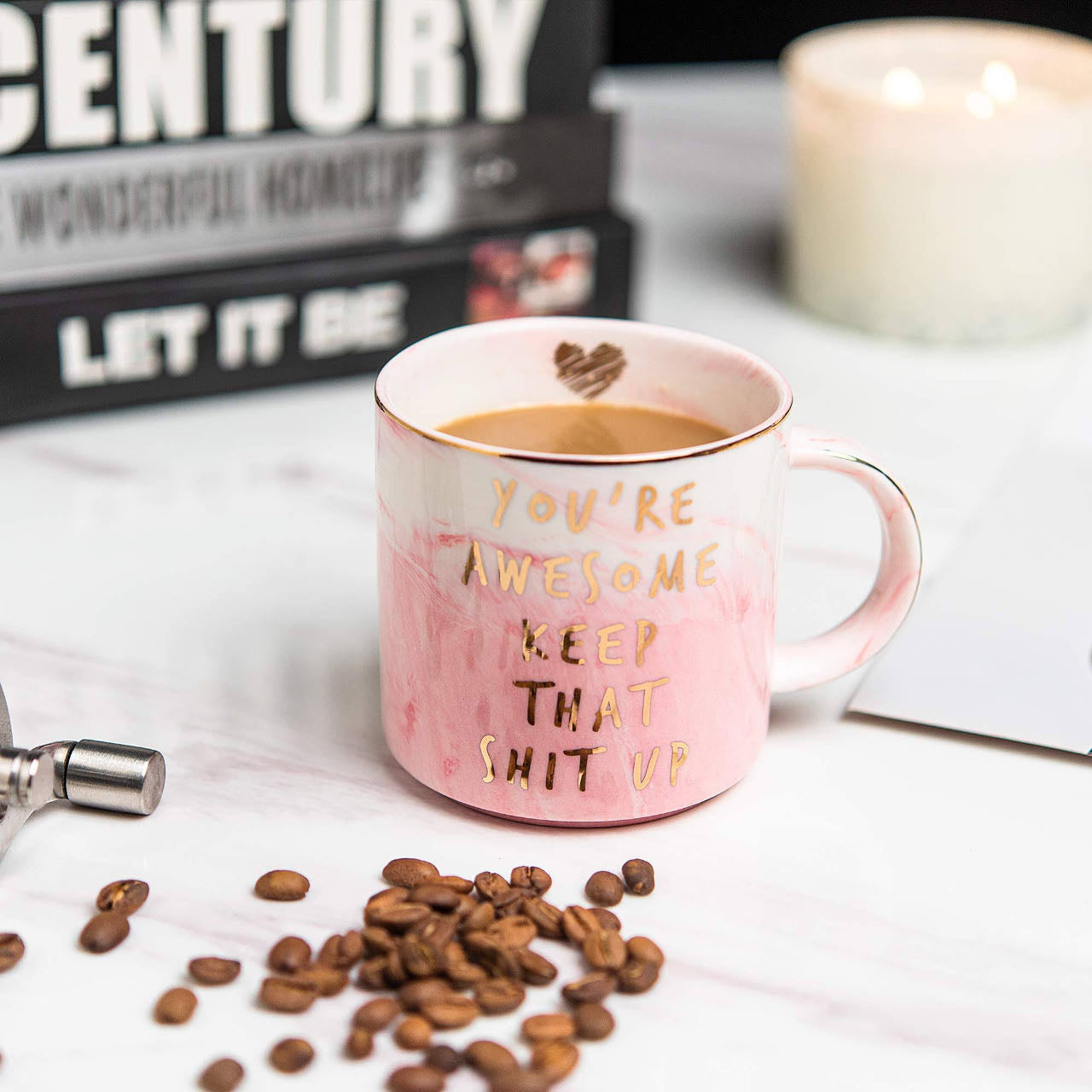 Gifts pink Mug- Funny Inspirational,Thoughtful,Friendship, New Job
