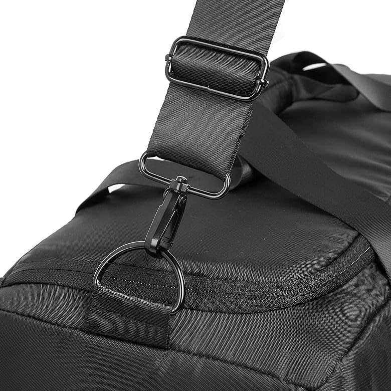 Sneaker Bag, Duffel Bag, Gym Training Bag, Travel Bag, Basketball Bag, Footbal Bag with 3 adjustable compartment dividers (Black/red "Sneaker Bag)