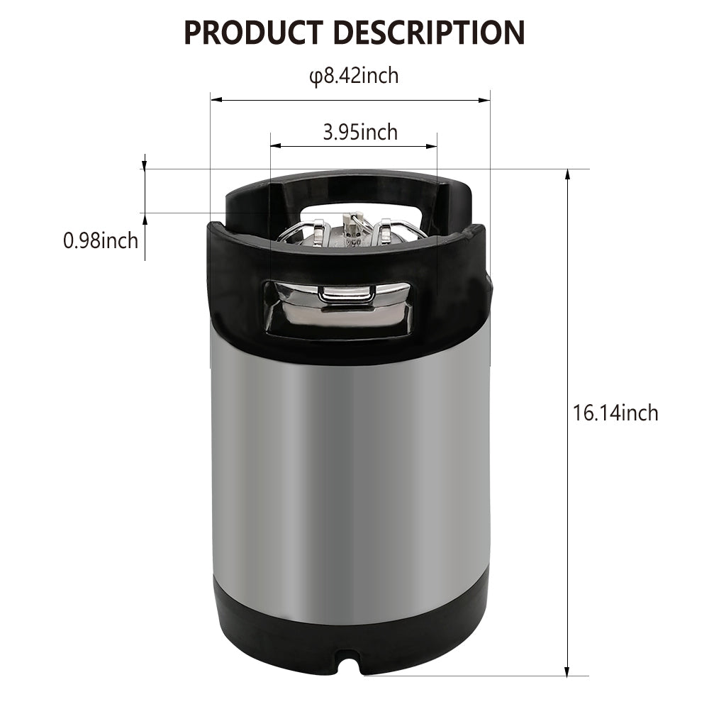 New 2.5Gallon Ball Lock Keg Hygienic