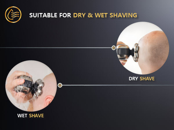 Bald Head Shaver PGI-Tech Pro Upgraded 7D Head Shavers for Bald Men LED Display IPX7 Waterproof Wet/Dry Skull Shaver, Clippers, Nose Trimmer, Face Brush, Massager, Full Head Shaver Travel Kit