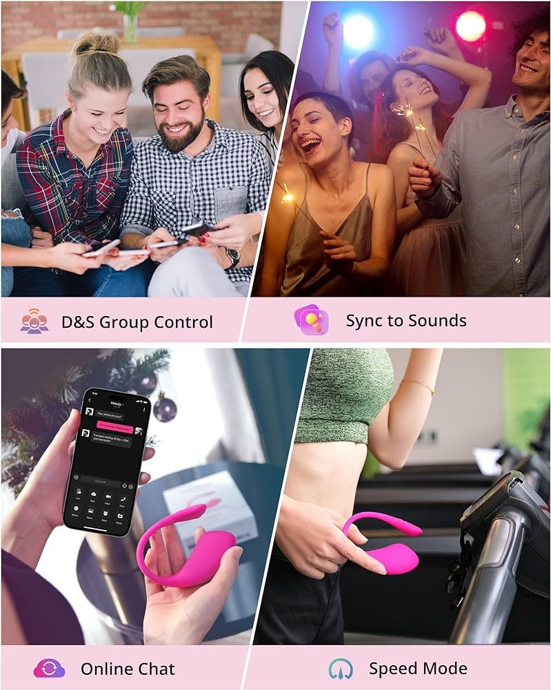 Lush 3 Vibrator, Mini Wearable Bullet Vibrator for Women, Small Egg Shape Remote Control Vibrating Ball Adult Sex Toys with Bluetooth Stimulator Dildo, Pink