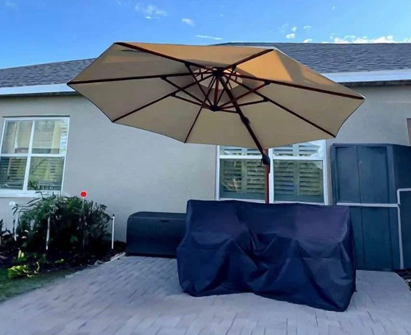 13’ Round Purple Leaf Patio Umbrella(base not included)