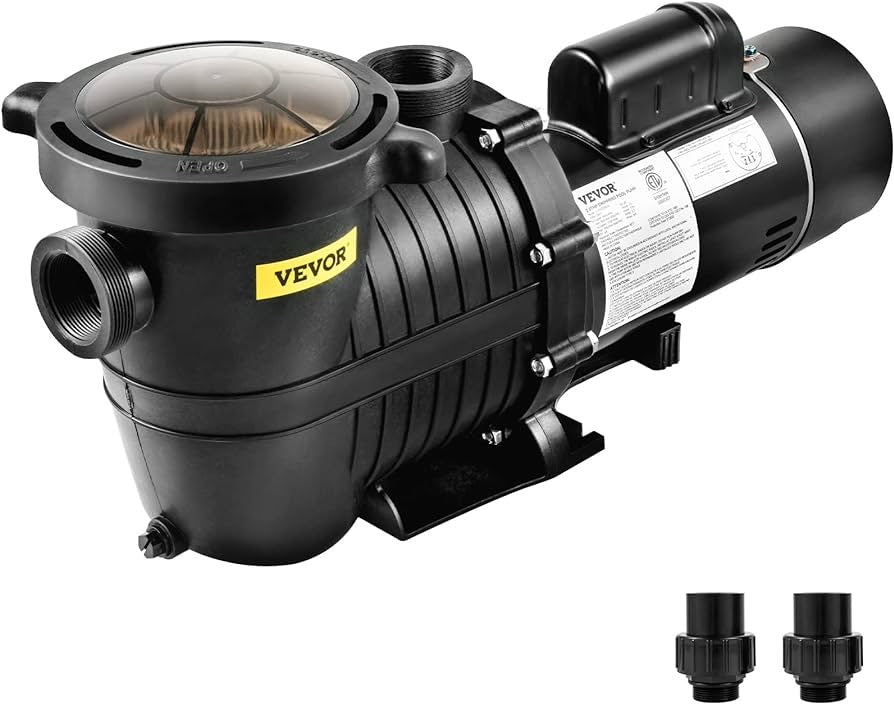 2.0HP Inground /Above Ground Pool Pump, 5520 GPH Max Flow, 230 V, 1500 W Dual Speed Energy Saving Swimming Pool Motor for in/above Ground Pool w/ Strainer Basket, Certificate of ETL for Security