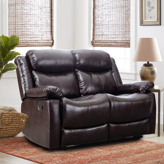 PU Leather Reclining Living Room Sofa Set, Manual Chair for Living Room （Recliner chair）