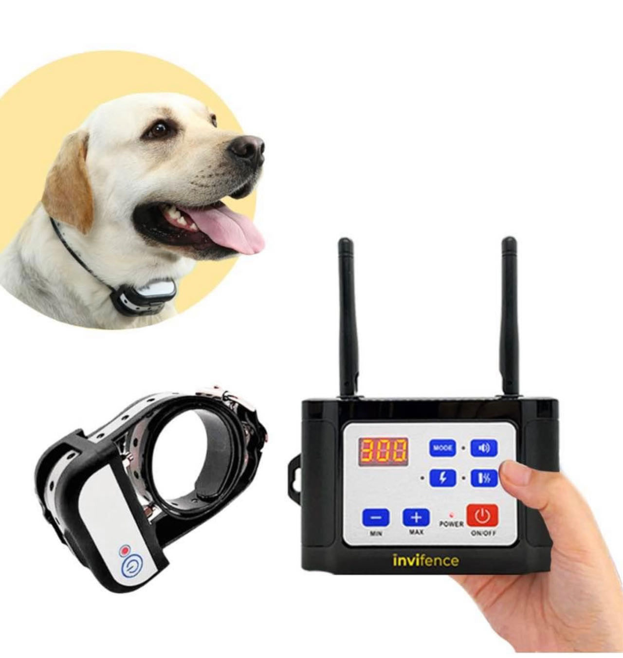2 in 1 Petkitshop Wireless Dog Fence & Training Collar( 3 collars set)