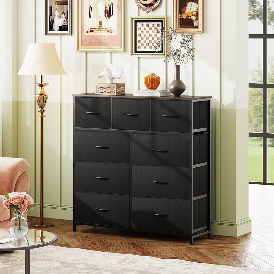 9-Drawer Dresser, Fabric Storage Tower for Bedroom