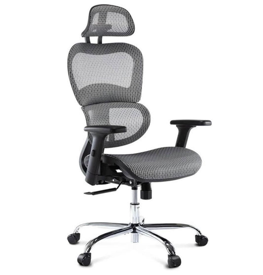 Ergonomic Grey 47 '' Mesh High Computer Gaming Chair with 3D Lumbar Support and Wheels For Adult.