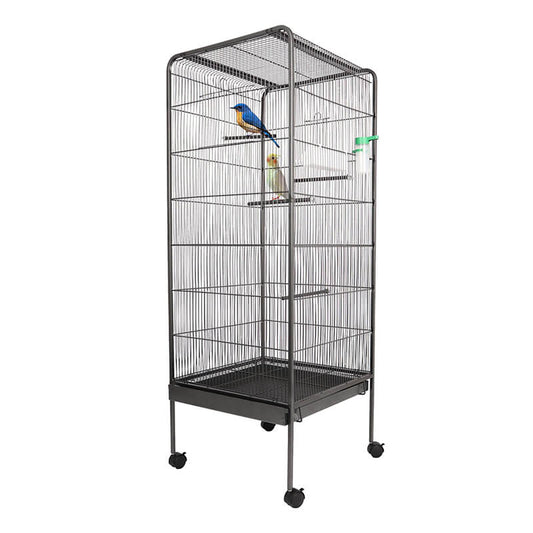 57.48" Bird Cage with Rolling Stand - Parakeets Cockatiels Parrot Green Cheek Conures Pigeons Lovebird