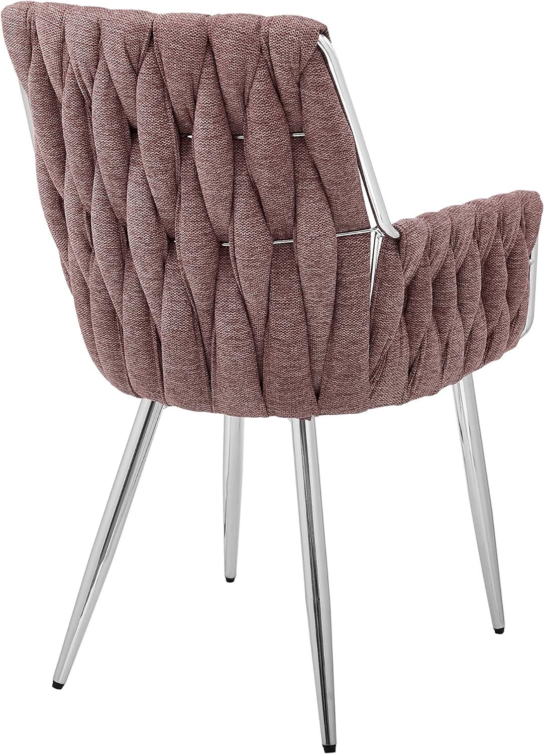 Art Modern Dining Chairs, Hand Weaving Accent Chairs
