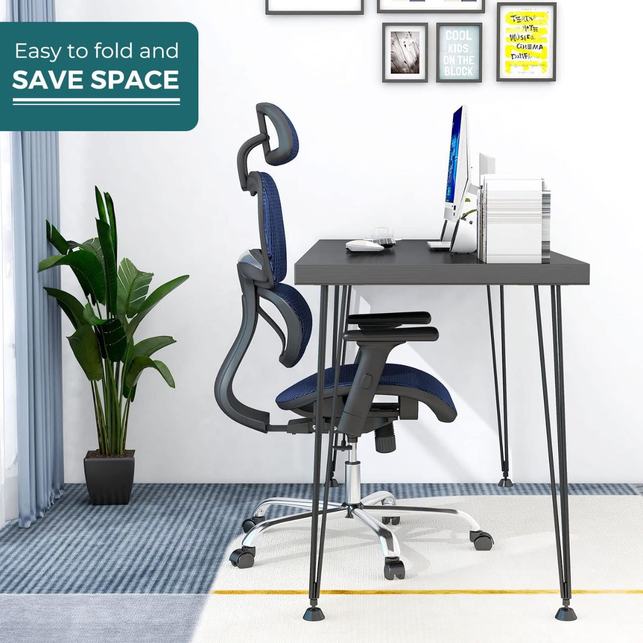 Ergonomic Office Chair, High Back Mesh Computer Desk Chair with Lumbar Support and 3D Adjustable.