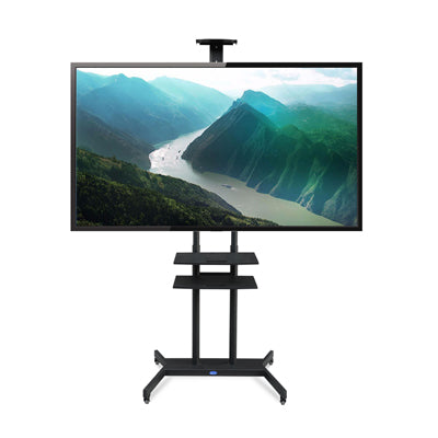 Adjustable Mobile TV Stand TV Cart for 55 to 80in Rolling TV Cart