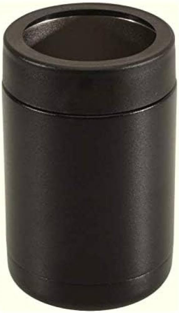 Trails Stainless Steel 12oz Vacuum Insulated Can and Bottle Cooler | Double Wall Can Cooler For Cans and Bottles | Copper Plated Can Chiller and Metal Cooler. Black