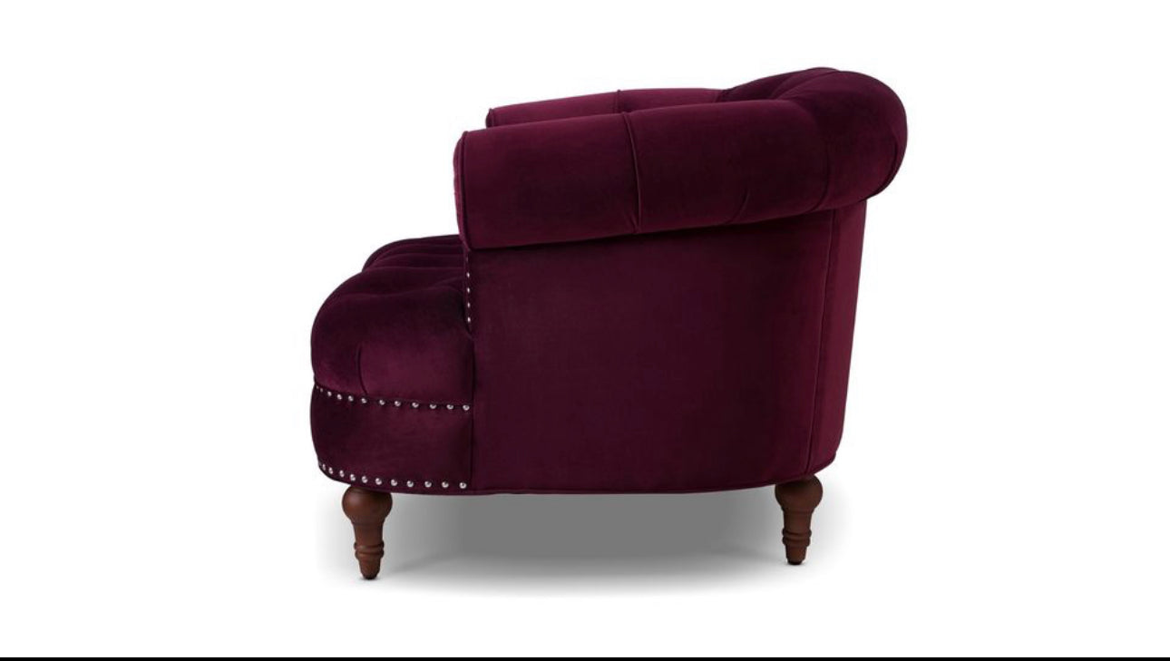 Jennifer Taylor Home La Rosa Tufted Accent Chair, Burgundy